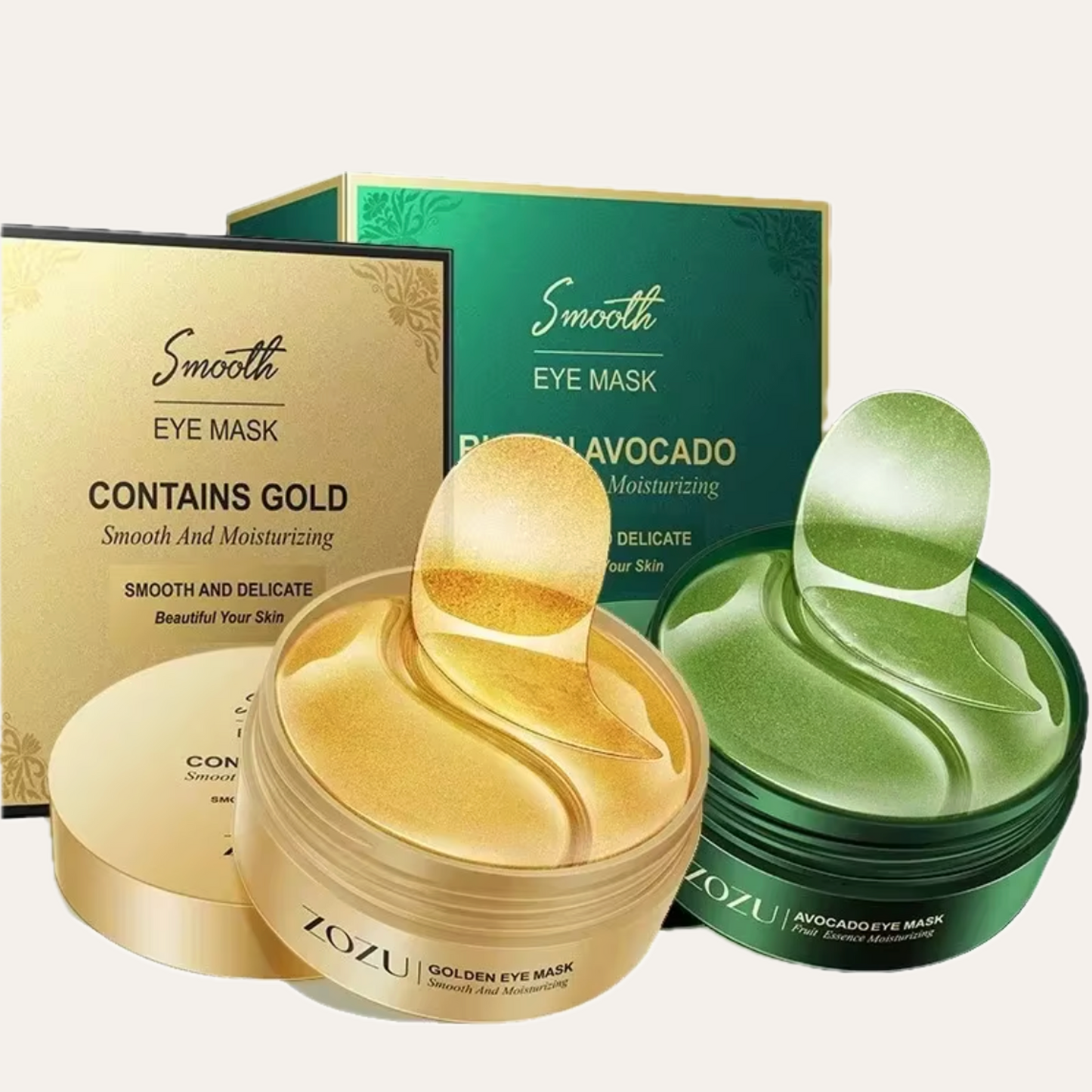 Hydrating & Firming Eye Patches – 60pcs (Avocado or Gold)